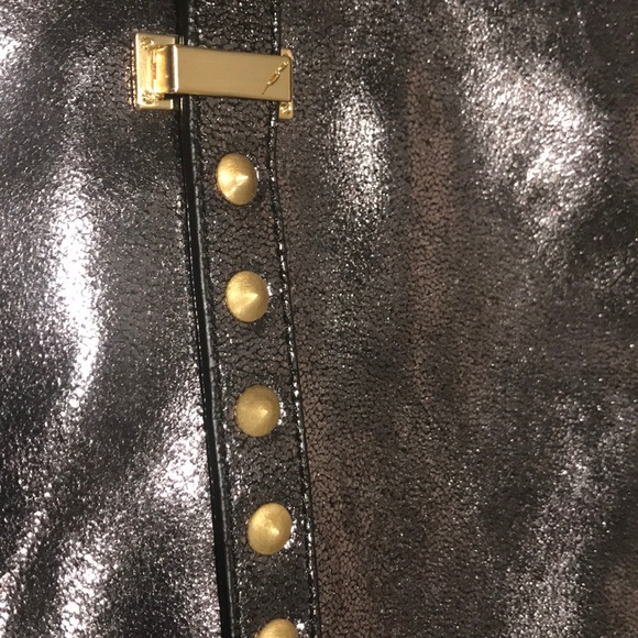 Brian Atwood leather metallic silver tote. - Picture 8 of 8